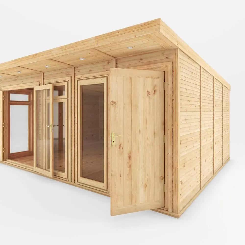Mercia 5m x 4m(D) Insulated Garden Room with Side Shed
