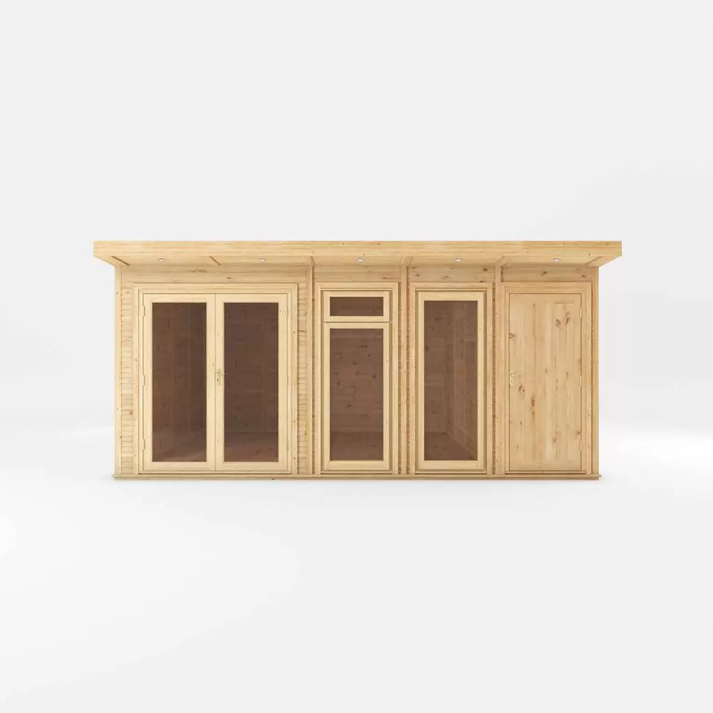 Mercia 5m x 4m(D) Insulated Garden Room with Side Shed