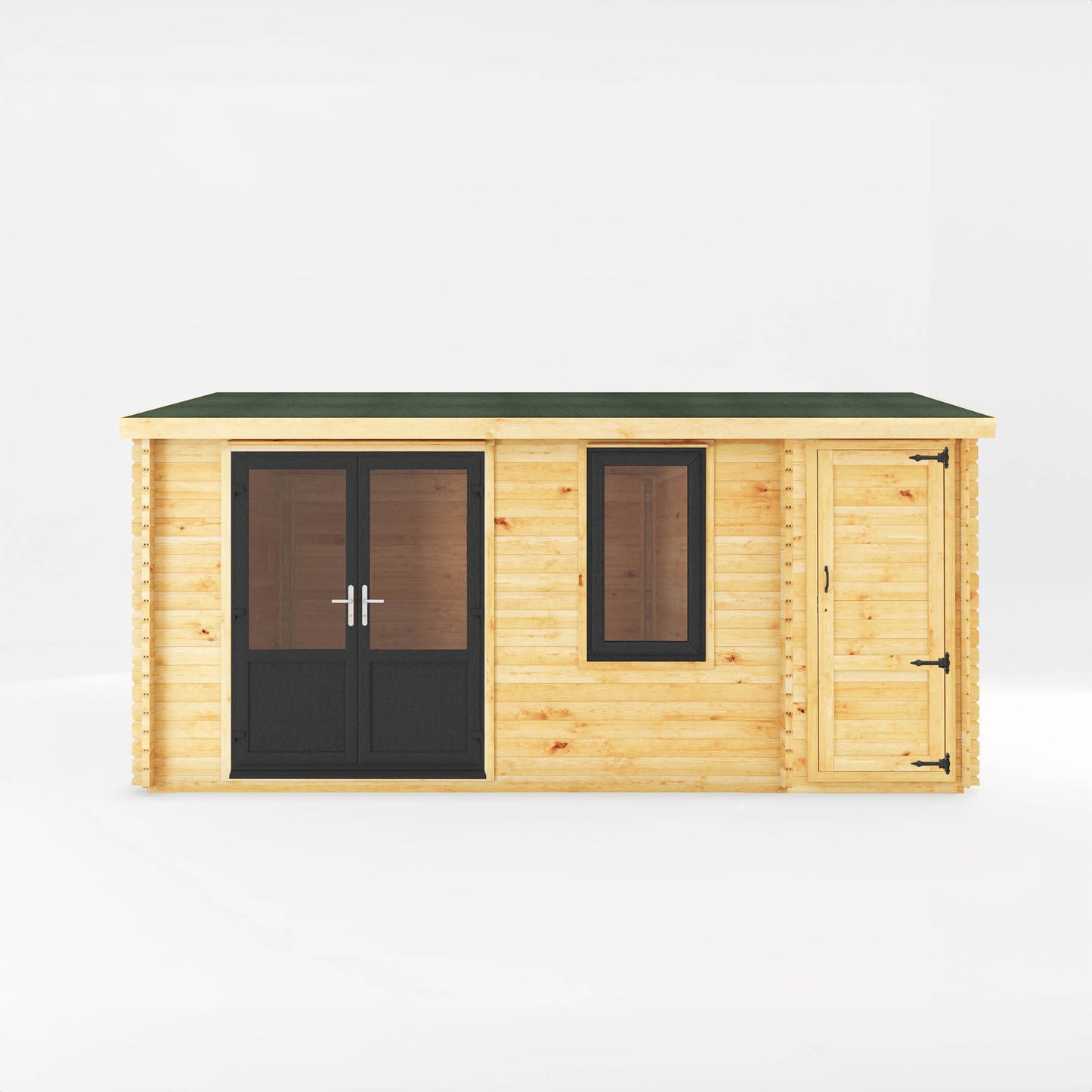 Mercia 5.1m x 4m Home Office Elite - 44mm (UPVC Windows & Door) - White