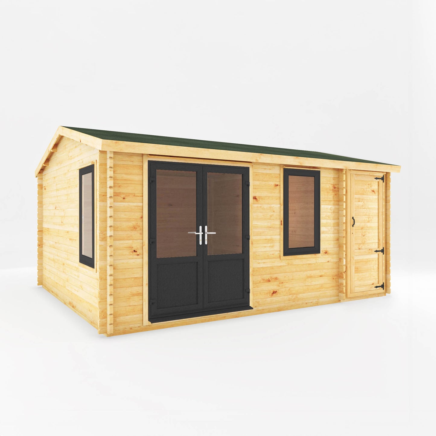 Mercia 5.1m x 4m Home Office Elite - 44mm (UPVC Windows & Door) - White