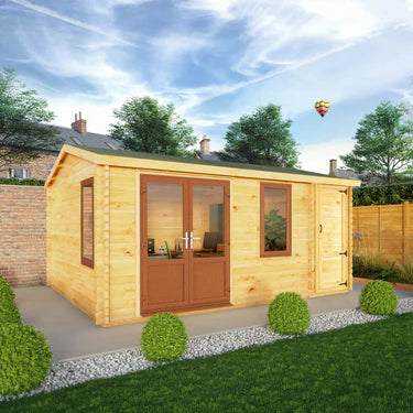 Mercia 5.1m x 4m Home Office Elite - 44mm (UPVC Windows & Door) - Grey