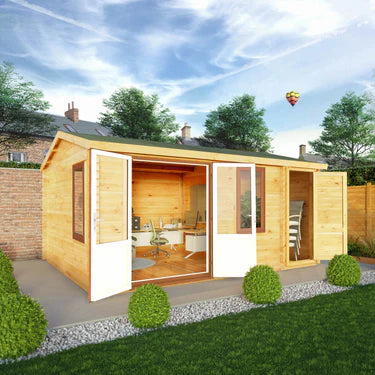 Mercia 5.1m x 4m Home Office Elite - 44mm (UPVC Windows & Door) - Grey
