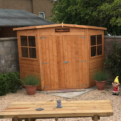 Shire Corner Shed 7x 7 Double Door