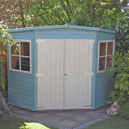 Shire Corner Shed 7x 7 Double Door