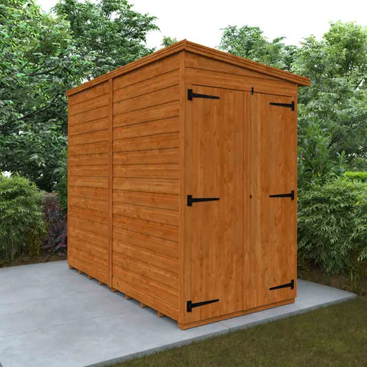 8x4 Double Door Windowless Flex Pent