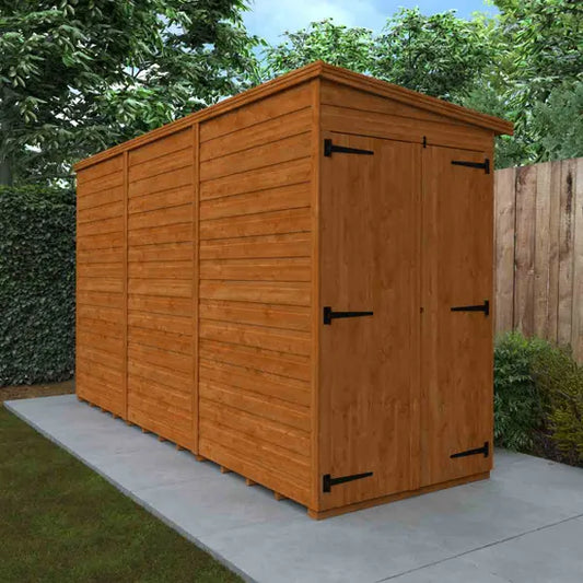 12x4 Double Door Windowless Flex Pent