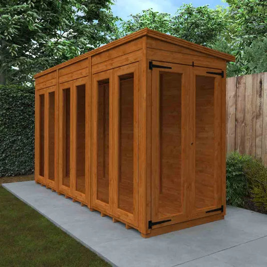 12x4 Full Pane Flex Pent Summerhouse