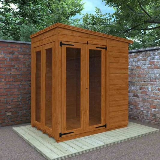 4x6 Full Pane Flex Pent Summerhouse