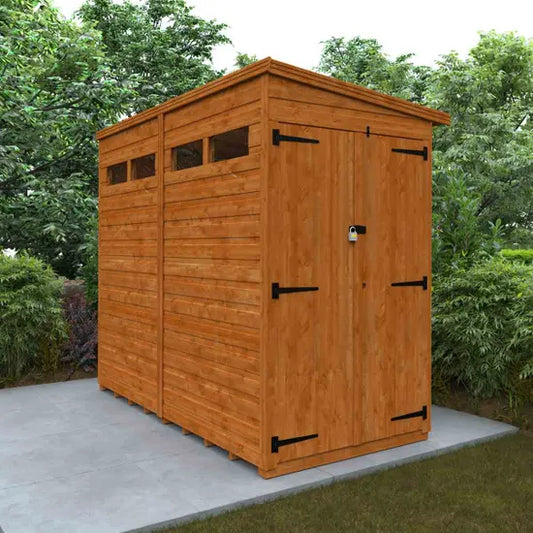 8x4 Flex Pent Security Double Door