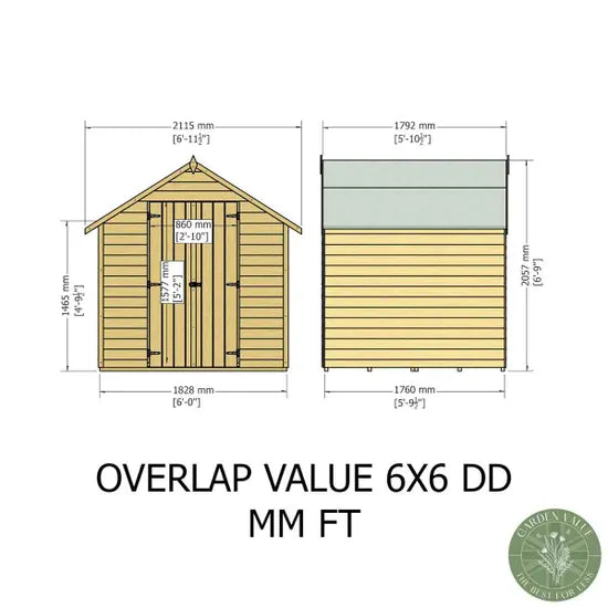 Shire Overlap 6x6 Double Door Value