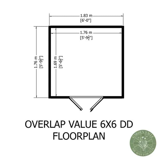 Shire Overlap 6x6 Double Door Value
