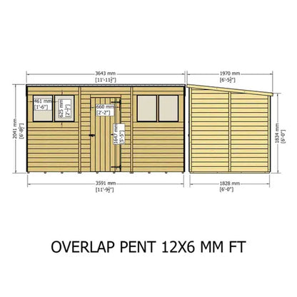 Shire Overlap Pent SD 12x6