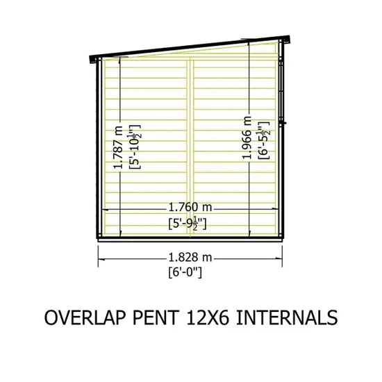 Shire Overlap Pent SD 12x6