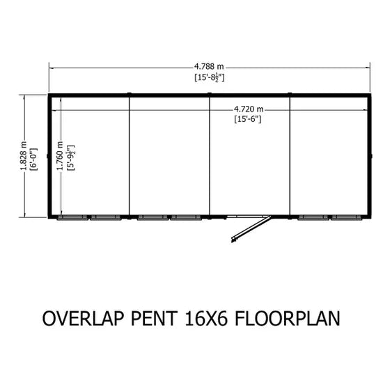 Shire Overlap Pent SD 16x6