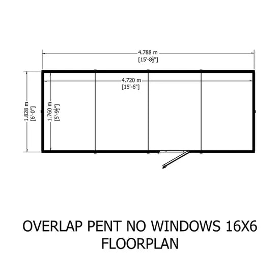 Shire Overlap Pent SD No Windows 16x6