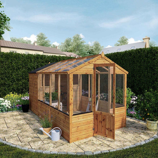 Mercia 12 x 6 Traditional Apex Greenhouse Combi Shed