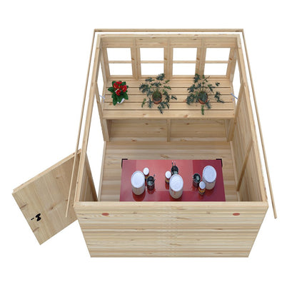 Shire Sun Pent 6x6 Single Door Shiplap Style A