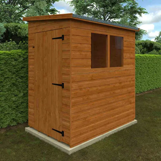 6x4 Lean-To Pent Shiplap Shed