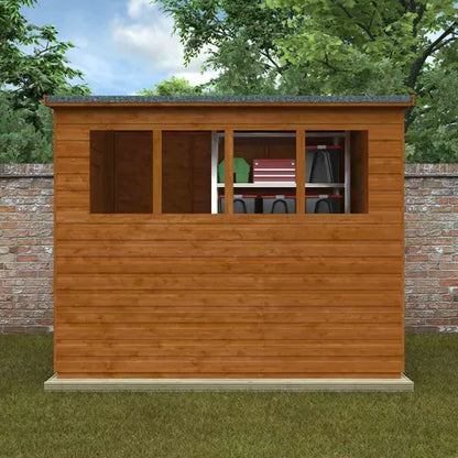 8x6 Lean-To Pent Shiplap Shed