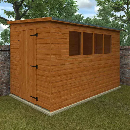 10x6 Lean-To Pent Shiplap Shed