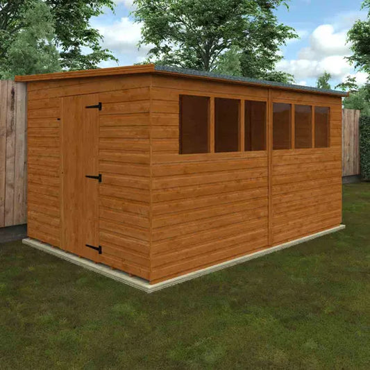 12x8 Lean-To Pent Shiplap Shed