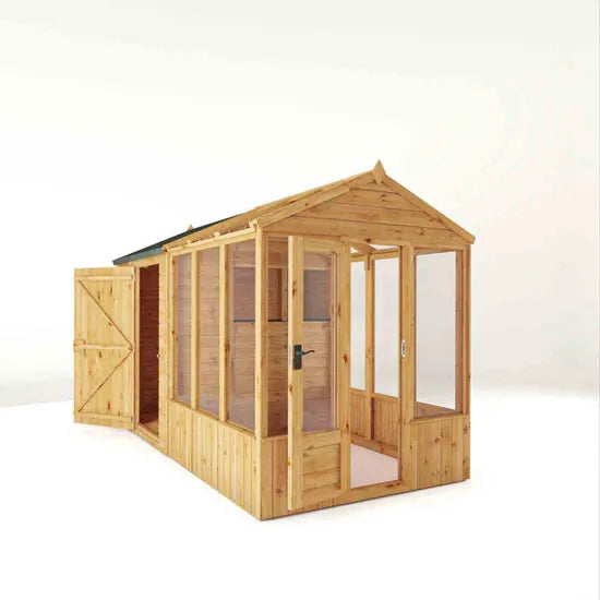 Mercia 12 x 6 Woodsman Combi Greenhouse Shed - Styrene