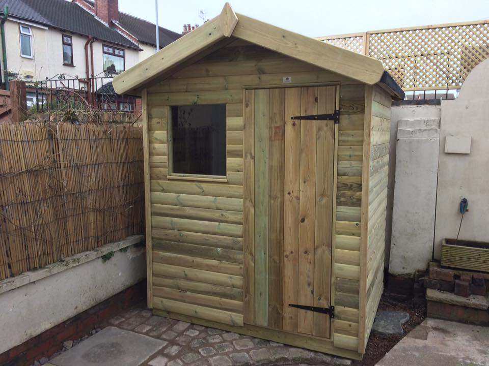 Churnet Valley Apex Garden Shed - 8 X 6