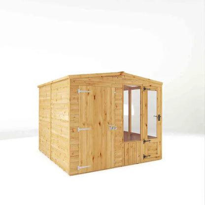 Mercia 8 x 8 Woodsman Combi Greenhouse Shed - Glass