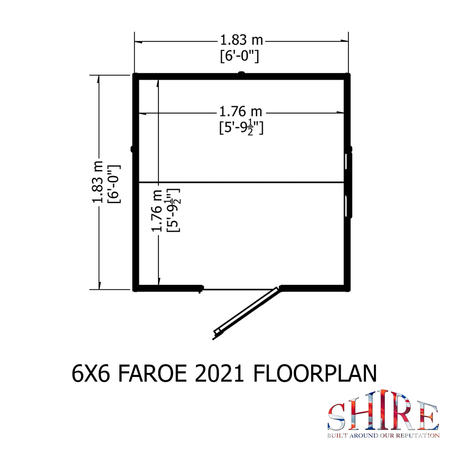 Shire Faroe Single Door 6 x 6