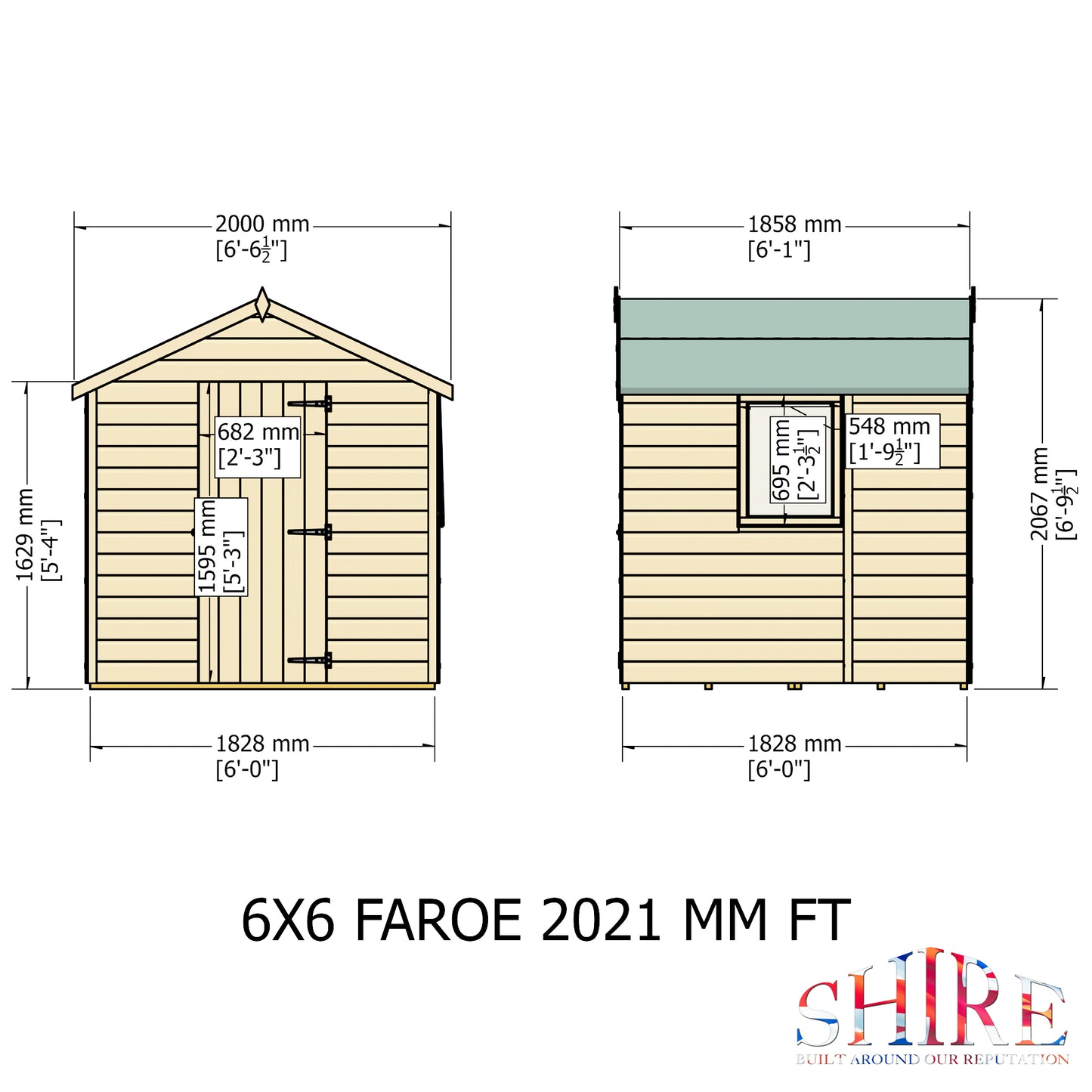 Shire Faroe Single Door 6 x 6