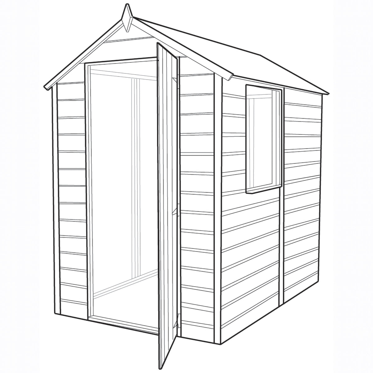 Shire Shetland Shiplap Apex 6x4