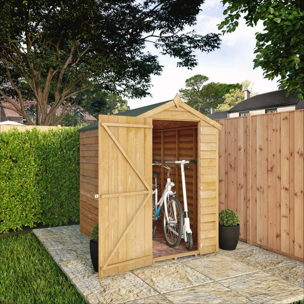 6x4 Value Overlap Apex - No Windows Shed