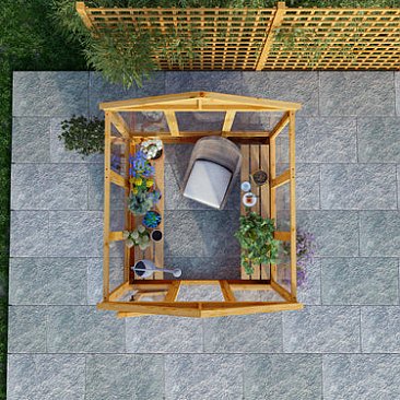 Mercia 6 x 6 Woodsman Apex Greenhouse - Styrene