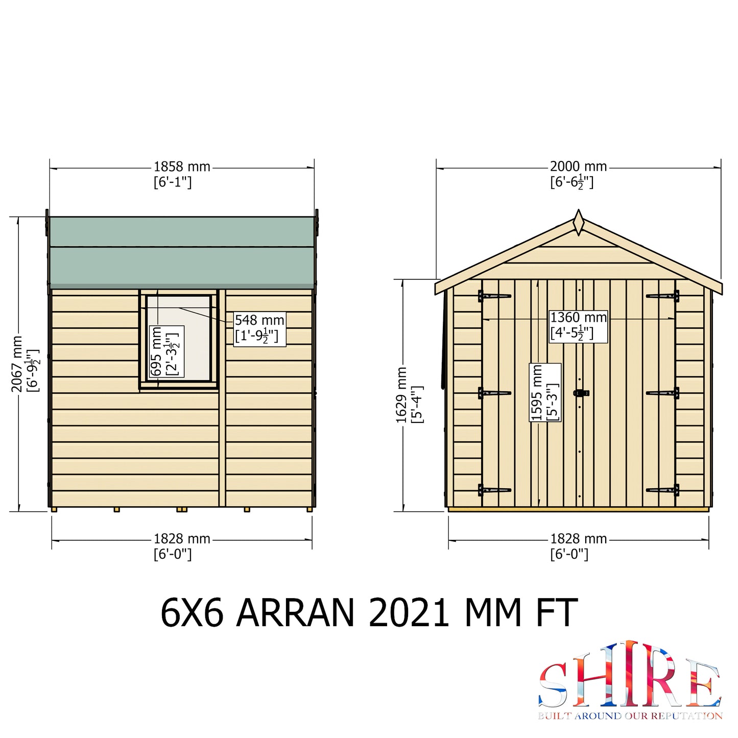 Shire Arran Double Door 6 x 6