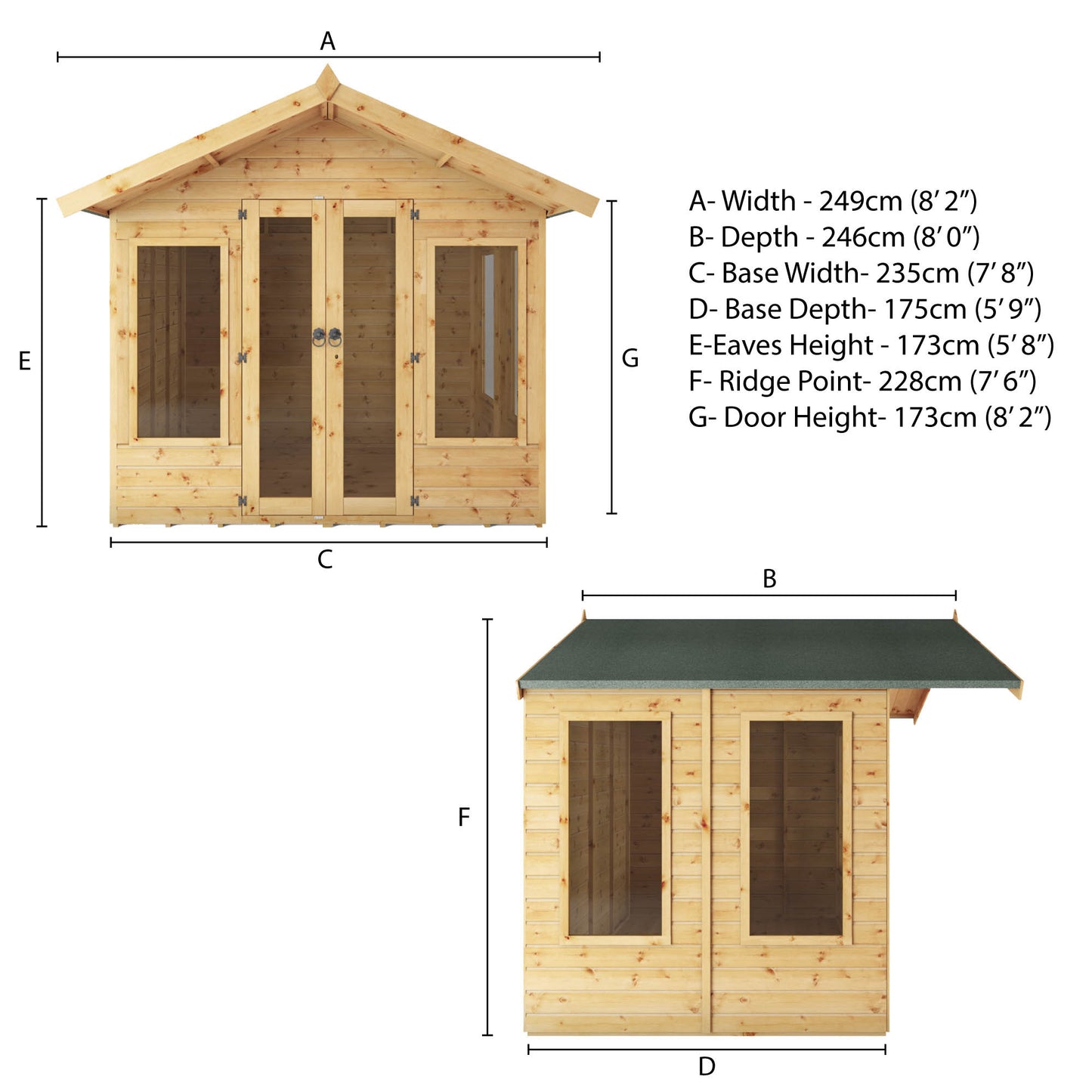 Mercia 6 x 8 Premium Sussex Summerhouse