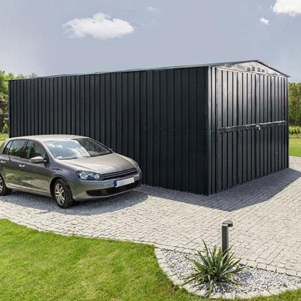 Mercia 10 x 23 Globel Dual Door Workshop Garage - Grey