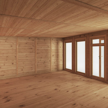 Mercia 6m x 4m(D) Insulated Garden Room with Side Shed