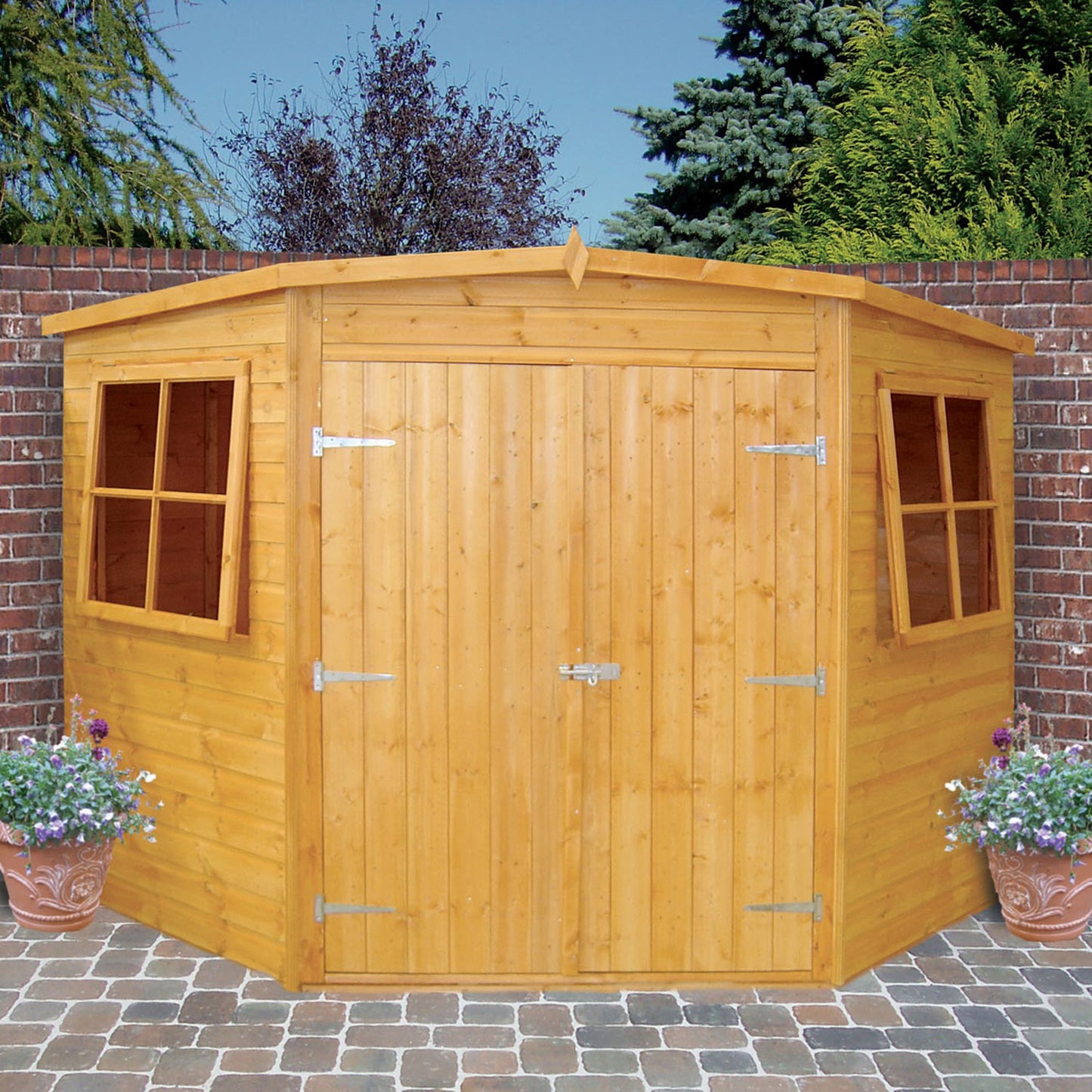 Shire Corner Shed 8x8 Double Door