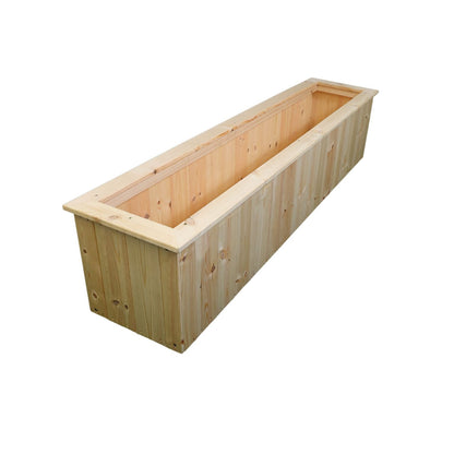 Churnet Valley Untreated Wooden Planter Trough (120Cm) Pressure Treated