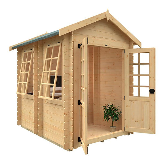 8x6 Georgia Flex 19mm Log Cabin