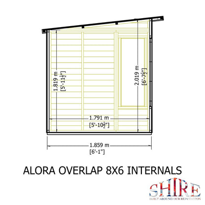 Shire Alora 8x6 Pent Sumerhouse