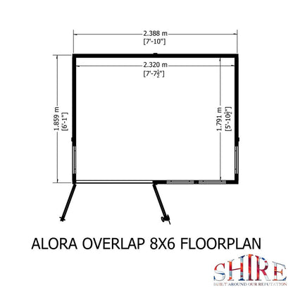 Shire Alora 8x6 Pent Sumerhouse