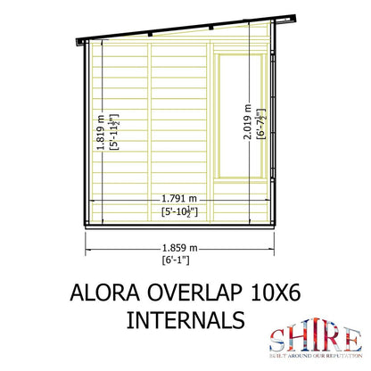 Shire Alora 10 x 6 Pent Summerhouse