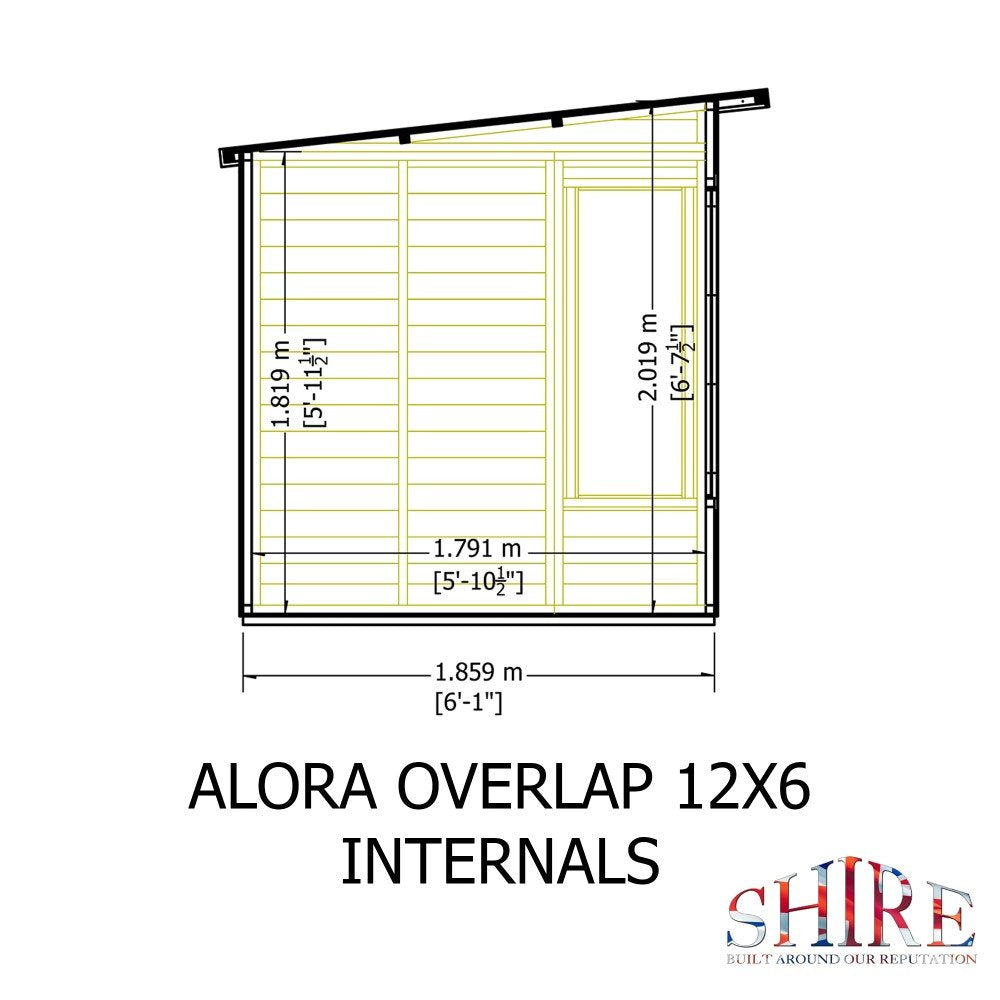 Shire Alora 12 x 6 Pent Summerhouse