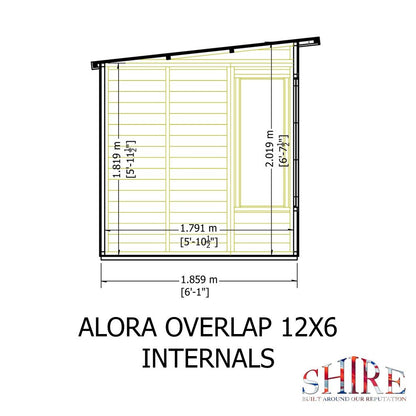 Shire Alora 12 x 6 Pent Summerhouse