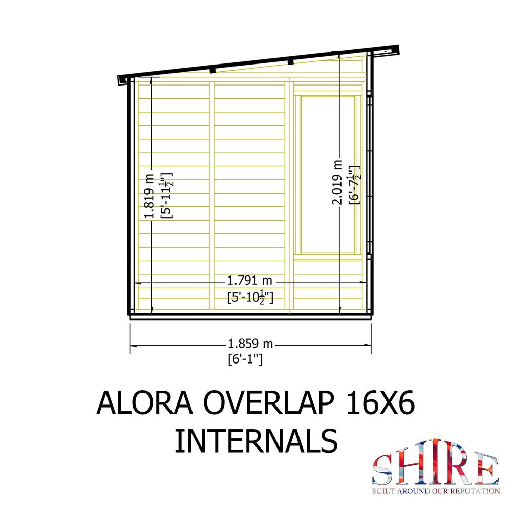 Shire Alora 16 x 6 Pent Summerhouse