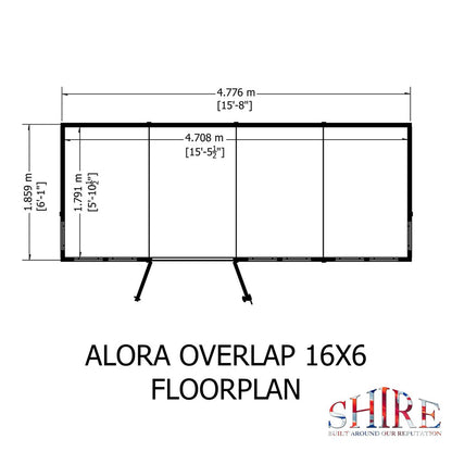 Shire Alora 16 x 6 Pent Summerhouse