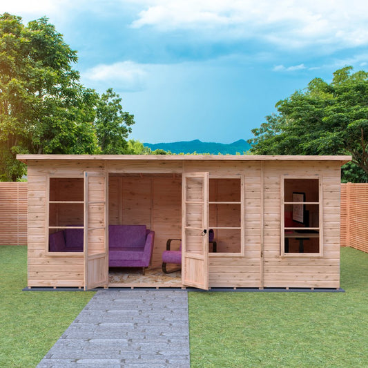 Shire Dahlia 16 x 6 Pent Summerhouse