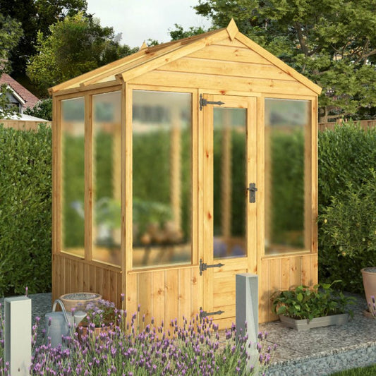 Mercia 6 x 4 Woodsman Apex Greenhouse - Polycarbonate