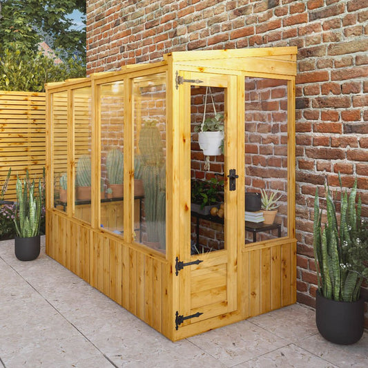 Mercia 8 x 4 Woodsman Pent Lean-To Greenhouse - Glass